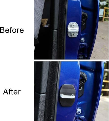 4pcs Left Driver Right Passenger Side Black Door Lock Striker Trim Cap Cover for Dodge for Charger 2010-2020 in Saudi Arabia