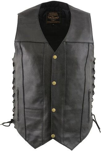 Milwaukee Leather LKM3787 MEN'S CLASSION SIDE LIDED LEADE LEATHEDER STORCELICE RIDER RIDER RIDER SET W/TEN in Kuwait
