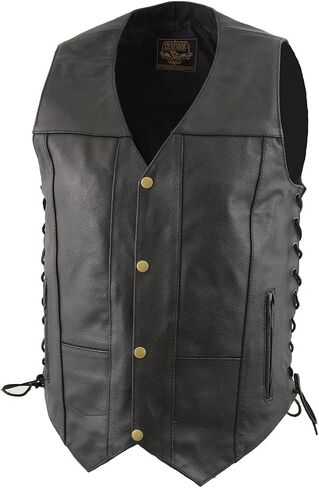 Milwaukee Leather LKM3787 MEN'S CLASSION SIDE LIDED LEADE LEATHEDER STORCELICE RIDER RIDER RIDER SET W/TEN in Kuwait