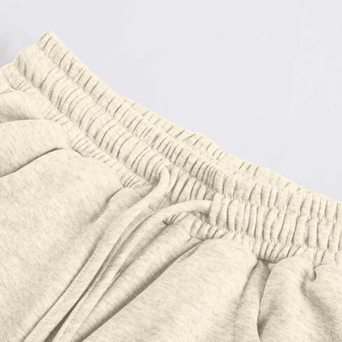Barrel Sweatpants Women Elastic Waisted Wide Leg Lounge Pants Baggy Casual Sweat Pant Palazzo Trousers with Pockets in Saudi Arabia