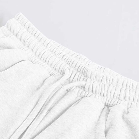Barrel Sweatpants Women Elastic Waisted Wide Leg Lounge Pants Baggy Casual Sweat Pant Palazzo Trousers with Pockets in Saudi Arabia