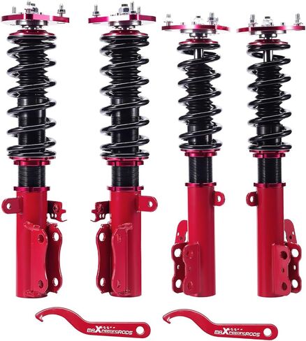 maXpeedingrods Coilovers for Toyota Camry ACV30/MCV30 2002-2006, Height Adjustable Full Coilovers Suspension Kit, Preset Damping Shock Absorber Struts, Lowering Kit Red in Saudi Arabia