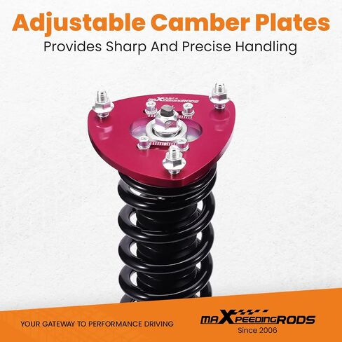 maXpeedingrods Coilovers for Toyota Camry ACV30/MCV30 2002-2006, Height Adjustable Full Coilovers Suspension Kit, Preset Damping Shock Absorber Struts, Lowering Kit Red in Saudi Arabia
