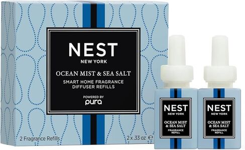 NEST New York Smart Home Fragrance Diffuser Refill Vials, Rose Noir & Oud - Set of 2 - Designed for NEST x Pura 3 and NEST x Pura 4 Diffusers - Cruelty Free, Vegan - Made in USA in Saudi Arabia