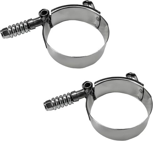 2pcs 2.75 بوصة مشبك خرطوم T-bolt ، مشبك عمل خرطوم من الفولاذ المقاوم للصدأ ، نطاق عمل من 64 مم-72 مم ، مشبك أنابيب على شكل T قابل للتعديل لخط توريد التوربو نظام العادم in Kuwait