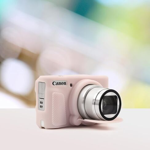 SX730 SX740 Camera Case & LCD Screen Protector Accessories Kit, Soft Silicone Case for Canon PowerShot SX740/SX730 HS Camera, Body Cover for SX740 SX730 with Lens Cap - Rose in Kuwait