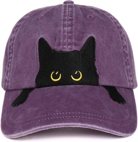 Innobeta Black Cat Lovers Gifts للنساء ، الرجال ، قبعة مطرزة قابلة للتعديل لعيد الميلاد ، عيد الميلاد in Kuwait