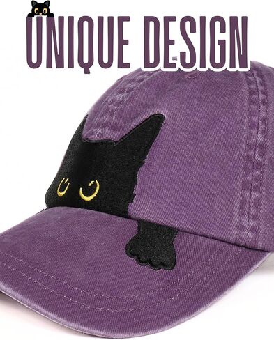 Innobeta Black Cat Lovers Gifts للنساء ، الرجال ، قبعة مطرزة قابلة للتعديل لعيد الميلاد ، عيد الميلاد in Kuwait