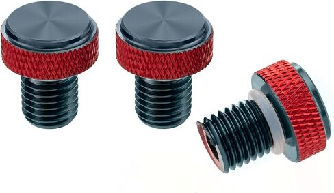 MOFUN دراجة نارية مرآة الثقب المكونات M10X1.25 الخيط ، 2-ألوان دراجة نارية البراغي مرآة مرآة متوافقة مع هوندا FIT YAMAHA FIT KAWASAKI FIT SUZUKI FIT DUCATI FIT 3PCS in Saudi Arabia