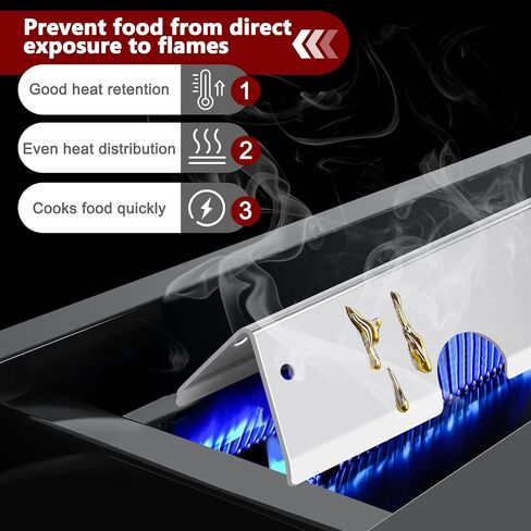 Hiorucet 62752 7620 7622 Flavorizer Bars Heat Deflector Burner Tube for Weber Series E310 E320 E330 EP310 EP320 EP330 with Front Control Knob, Porcelain Steel Grill Parts for Weber Genesis 300 in Kuwait