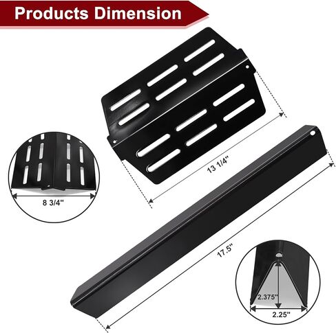 Hiorucet 62752 7620 7622 Flavorizer Bars Heat Deflector Burner Tube for Weber Series E310 E320 E330 EP310 EP320 EP330 with Front Control Knob, Porcelain Steel Grill Parts for Weber Genesis 300 in Kuwait