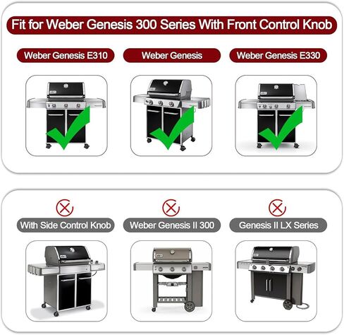 Hiorucet 62752 7620 7622 Flavorizer Bars Heat Deflector Burner Tube for Weber Series E310 E320 E330 EP310 EP320 EP330 with Front Control Knob, Porcelain Steel Grill Parts for Weber Genesis 300 in Kuwait
