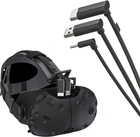 Skywin 3-in-1 VR Backpack Cable - Compatible with HP Z VR Backpack and HTC Vive - 3 in 1 HDMI+USB+DC 1 Meter Cable for Linkbox and Headset Connection (3.2 Foot) (Black) in Saudi Arabia