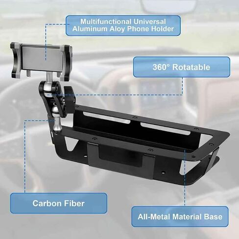 حامل الهاتف Metal Dash Mount متوافق مع 2019-2024 2025 Silverado & 2019-2021 Sierra Cell Phone حامل شيفروليه سيلفرادو GMC Sierra Multi-Device حامل in Saudi Arabia