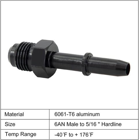 6an ذكر إلى 3/8 "sae انفصال سريع الذكور دفع على EFI محول ملاءمة الألومنيوم 2pcs in Saudi Arabia