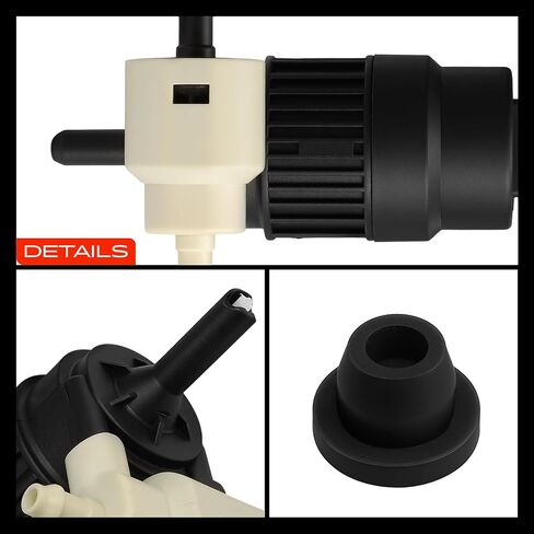 A-Premium Windshield Washer Pump Compatible with Chevrolet Equinox & Volkswagen Passat, Golf, GTI, e-Golf, EuroVan & Jeep Renegade & Fiat 500, 500X, 500L & Suzuki XL7 & Saturn & Pontiac & Ram in Saudi Arabia