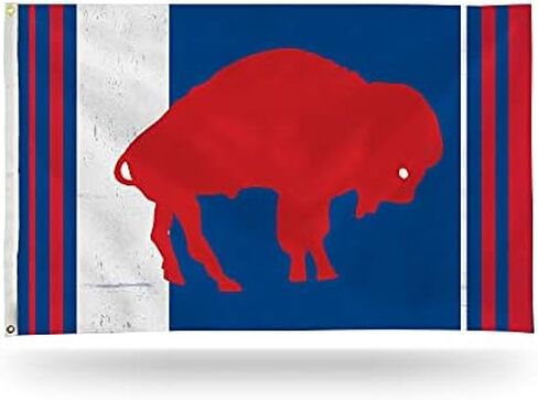 راية من جانب واحد من Rico Industries NFL Buffalo Bills مقاس 3 أقدام × 5 أقدام مع حلقات تثبيت in Saudi Arabia