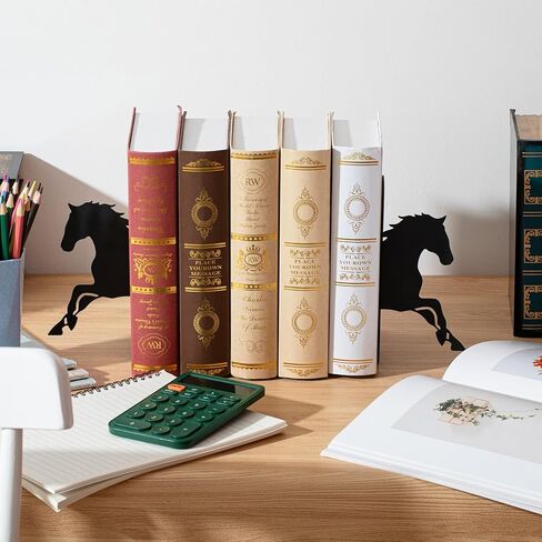 Marspark Horse Metal Bookends Black Horse Book Ends for Shelves Bookshelf Decorative Objects Home Desk Bookshelf Office Decor Gifts for Women in Saudi Arabia