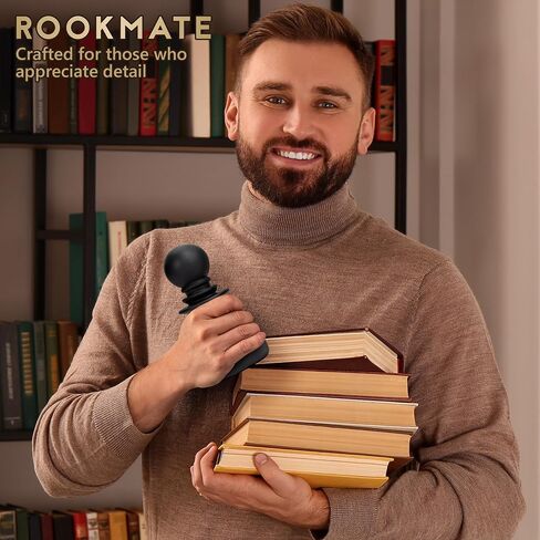 ينتهي كتاب الشطرنج للأرفف - مقصورات زخرفية أنيقة للكتب الثقيلة ، ومكتب ديكور غرفة المعيشة - منظم الرفف الحديث ومحبي الكتب من قبل Rookmate (Matte Black ، Légal’s Mate) in Saudi Arabia