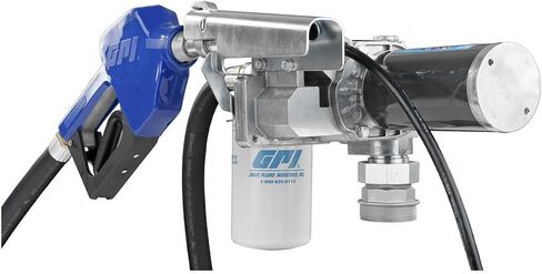 GPI - M-150 Series Fuel Transfer Pump, Automatic Shut-Off Nozzle with Filter Kit, 15 GPM, 12 Volt (110612-03) in Kuwait