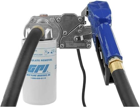 GPI - M-150 Series Fuel Transfer Pump, Automatic Shut-Off Nozzle with Filter Kit, 15 GPM, 12 Volt (110612-03) in Kuwait