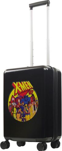حقيبة حمل من FUL Marvel Studios Deadpool & Wolverine مقاس 22.5 بوصة، حقيبة دوارة صلبة مع عجلات دوارة، أسود in Kuwait