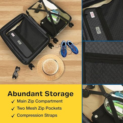 حقيبة حمل من FUL Marvel Studios Deadpool & Wolverine مقاس 22.5 بوصة، حقيبة دوارة صلبة مع عجلات دوارة، أسود in Kuwait