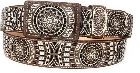 Cinto Charro Azteca ، Mens Aztec التقويم الحزام الغربي in Kuwait