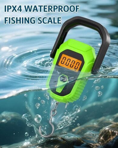 مقياس الأسماك مع قبضة الشفاه ، مقياس الأسماك الرقمية المقاومة للماء ، 110 رطل/50 كجم مقياس وزن الأسماك المعلق ، مقياس الأمتعة المحمولة مع شريط قياس ، خلفية LCD ، البطاريات ، لصيد الأسماك في المنزل ، الأخضر in Kuwait