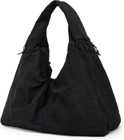 Slouchy Nylon Hobo Bags Women Underarm Shoulder Bag Crescent Crossbody Purses Trendy Large Travel Beach Tote Handbag in Kuwait