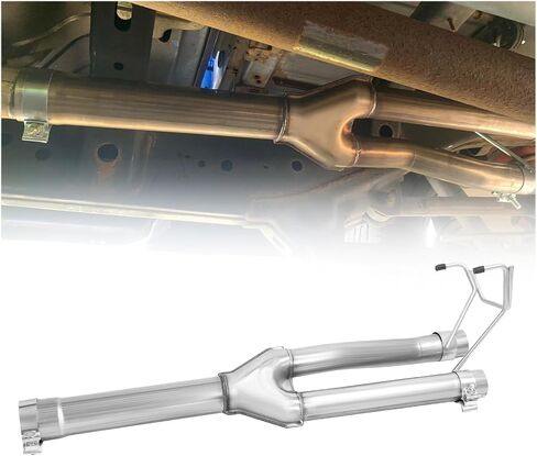 KUAFU Dual Exhaust Y-Pipe Muffler Direct Fit Replacement Parts Kit Compatible with 2009-2019 Dodge Ram 1500 Hemi Truck Pickup Stainless Steel in Saudi Arabia