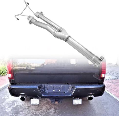 KUAFU Dual Exhaust Y-Pipe Muffler Direct Fit Replacement Parts Kit Compatible with 2009-2019 Dodge Ram 1500 Hemi Truck Pickup Stainless Steel in Saudi Arabia