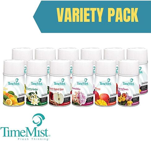 عبوات موزع متشكيلة مختلط من طراز Timemist - 7.1 أوقية (حالة 12 رائحة متنوعة) 1050698 - الزيوت الأساسية ، تستمر حتى 30 يومًا ويحيد الروائح الصعبة in Saudi Arabia