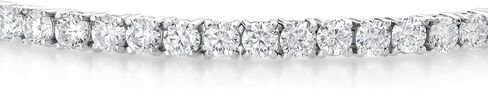 Gem Stone King 6.00 Cttw 925 Sterling Silver White Moissanites Tennis Bracelet for Women | Color G-H | Round 3MM | 7.25 inch in Saudi Arabia