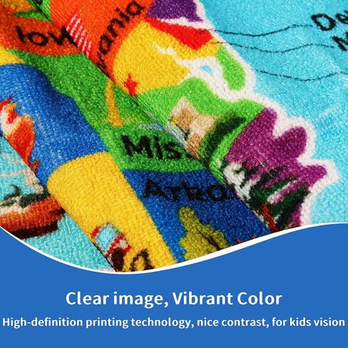 خريطة الولايات المتحدة الأمريكية ABC Kid Rug 5 '× 6.7' Playmat التعليمية للمدرسة الابتدائية في الرابع من يوليو يوم الاستقلال يوم الاستقلال في يوم الاستقلال في الفصول الدراسية في الفصول الدراسية in Kuwait