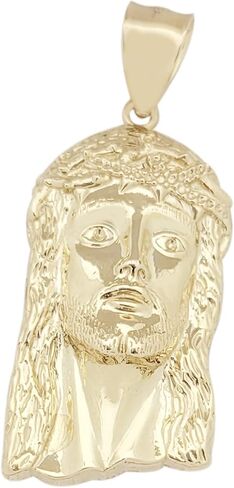 10k Yellow Gold Jesus Face Charm Pendant Jesus Head Pendant (Size 2) in Saudi Arabia