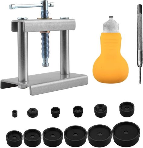 Watch Press Tool, Watch Back Case Closer, Watches Battery Replacement Tool with Watc-h Back Remover Tool, Repair Kit for Watches, Only for Round Dials 16 to 50mm in Saudi Arabia