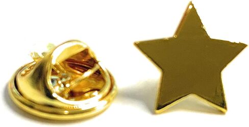 Shiny Gold 5 Point Star Recognition Lapel Pin 1/2 Inch in Saudi Arabia