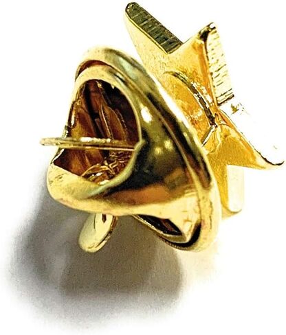 Shiny Gold 5 Point Star Recognition Lapel Pin 1/2 Inch in Saudi Arabia