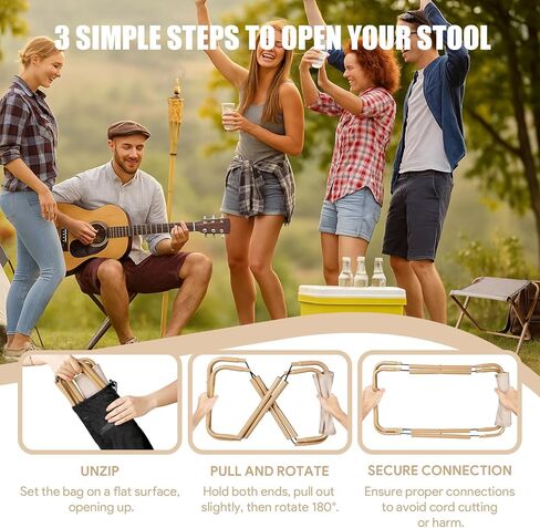 البراز التخييم ، براز قابل للطي محمول مع حقيبة حمل ، 12 بوصة كرسي قابلة للطي محمولة براز معسكر في الهواء الطلق للسفر المشي المشي لمسافات طويلة في الصيد الشواء (الأسود) in Kuwait