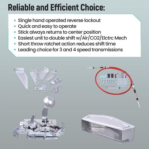 Pro Ratchet Automatic Ratchet Shifter for 3 and 4 Speed Transmission Compatible with B&M 80842 in Saudi Arabia