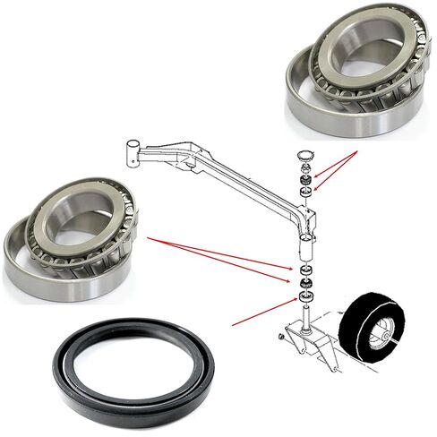 HD Switch - 2 مجموعات - شوكة Caster Bearing Kit Kit 4 محامل 48668 و 2 الأختام 481025 in Saudi Arabia