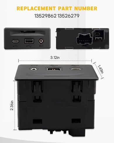وحدة التحكم في المركزية ، وعاء USB ملاءمة لشيفروليه سيلفرادو 1500 1500LTD 2500HD 3500HD ، مناسب لـ GMC Sierra 1500 1500LIMITED 2500HD 3500HD ، استبدل 13529862 13526279 in Saudi Arabia