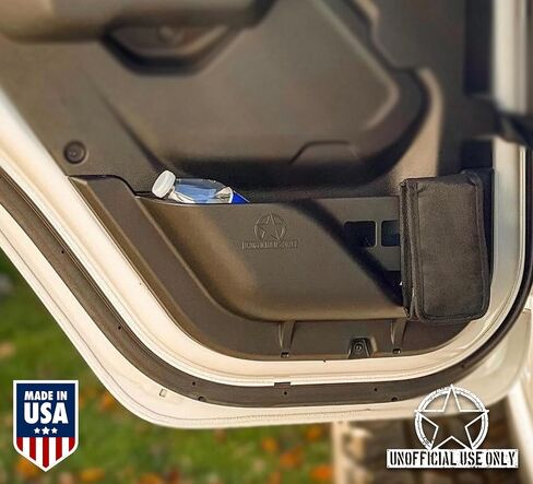 OEM-Plus 4-Door Pockets for MY2018-2025 Jeep Wrangler JL, JLU, JT Gladiator | Electric Seat Compatible | Made in USA in Saudi Arabia