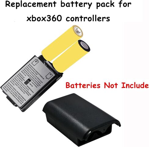 4 Pack Battery Box Battery Cover for Xbox 360 Wireless Controller, Replacement Battery Pack Cover Shell Case Kit for Xbox 360 Controller(Black) in Saudi Arabia