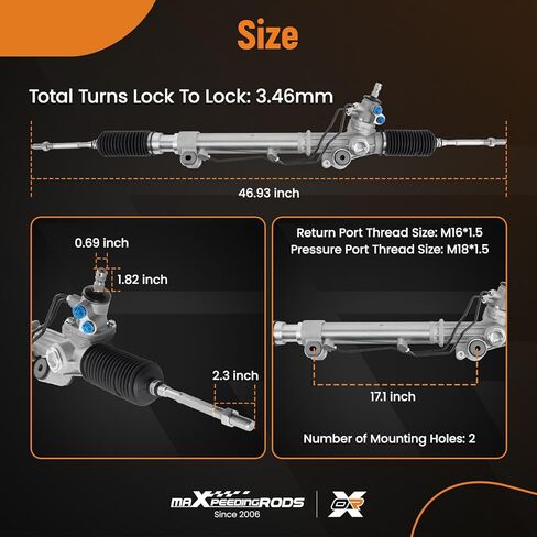 MaxPeedingRods رف التوجيه الهيدروليكي للسلطة وترين تويوتا 4Runner 2003-2009 4.0L 4.7L ، FJ Cruiser 2007-2009 4.0L ، لـ LEXUS GX470 2003-2009 4.7L ، 26-2624 ، 44200-35061 in Saudi Arabia