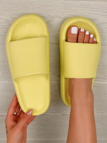 سيفينهيلدياموندز شبشب منزلي بنعل سميك للنساء والرجال | شرائح سحابية قابلة للتنفس وغير قابلة للانزلاق | صنادل استحمام سريعة الجفاف | منصة وسادة in Kuwait