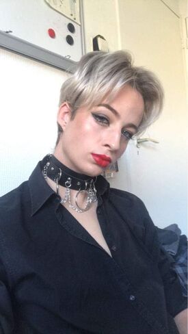 Circle Choker Necklace Pu Leather Goth Choker Collar with Black Studded Punk Rock Rivet Collar in Saudi Arabia