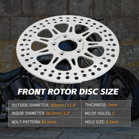 TOFR 11.8 "أقراص دوارات الفرامل الخلفية الأمامية لـ Harley Touring Road King Electra Glide Glide Road Glide 2008-2013 in Kuwait