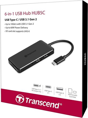 لوحة وصل USB من النوع C ذات 4 منافذ من ترانسيند (TS-HUB2C) in Kuwait